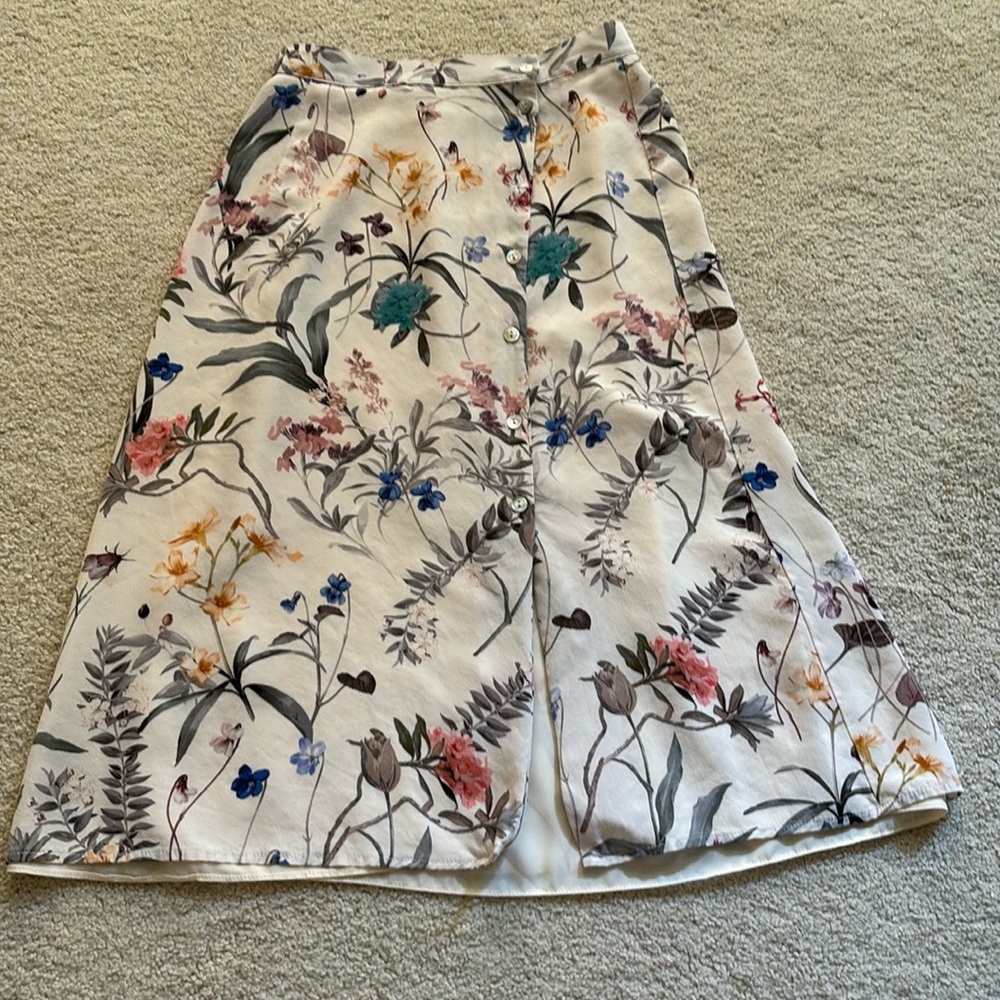 Amour Vert silk floral skirt xs